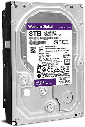 WD Purple 8TB Surveillance Hard Drive - WD84PURZ – ECS Online Store