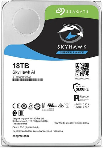Seagate 18TB SkyHawk AI SATA III 3.5" Internal Surveillance Hard Drive - ST18000VE002