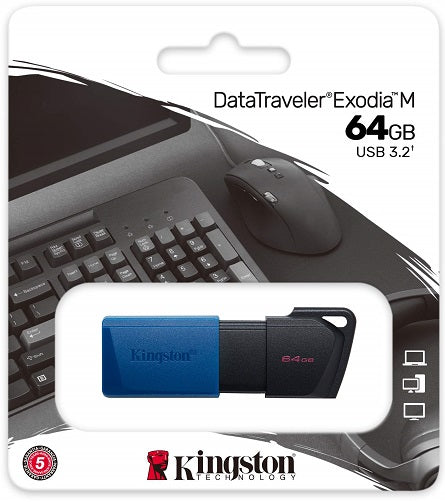 Kingston 64GB USB 3.2 DataTraveler Exodia M - DTXM/64GB