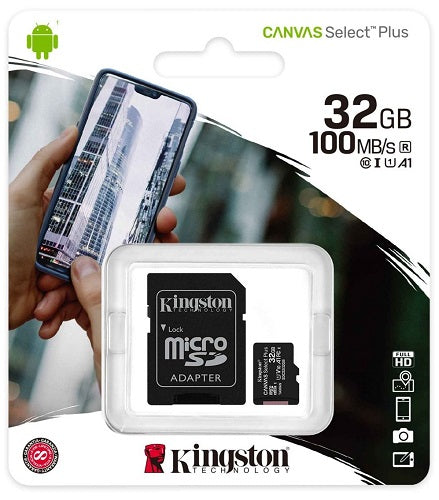 Kingston 32GB MicroSD Card Class10 with SD Adapter - SDCS2/32GB
