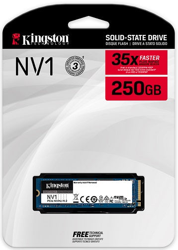 Kingston NV1 - 250GB Internal SSD NVMe PCIe - SNVS/250G