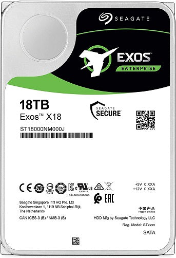 Seagate 18TB Exos X18 Internal HDD SATA 3.5 Inch - ST18000NM000J