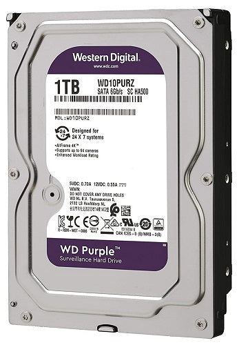 WD Purple 1TB Surveillance Hard Drive  - WD10PURZ