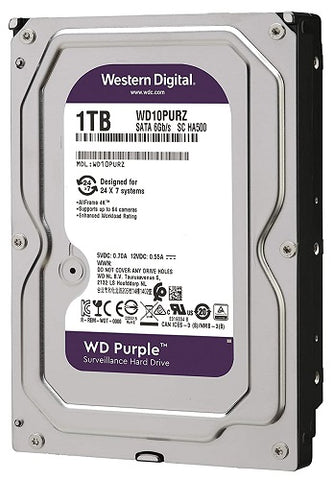 WD Purple 1TB Surveillance Hard Drive  - WD10PURZ