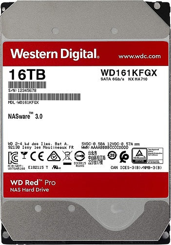 WD Red Pro 16TB NAS SATA 3.5" Hard Drive - WD161KFGX