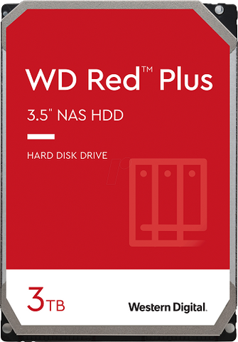WD Red Plus 3TB NAS SATA 3.5" Hard Drive - WD30EFZX