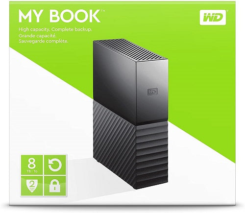 WD My Book 8TB USB 3.0 - WDBBGB0080HBK-NESN - ECS Online Store
