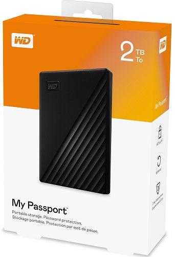 WD 2TB My Passport USB 3.0 - WDBYVG0020BBK-WESN - ECS Online Store